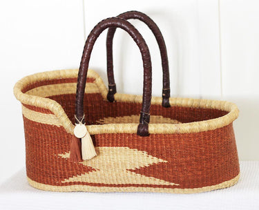 'Congo' (Brown) Moses Basket - (mattress included)